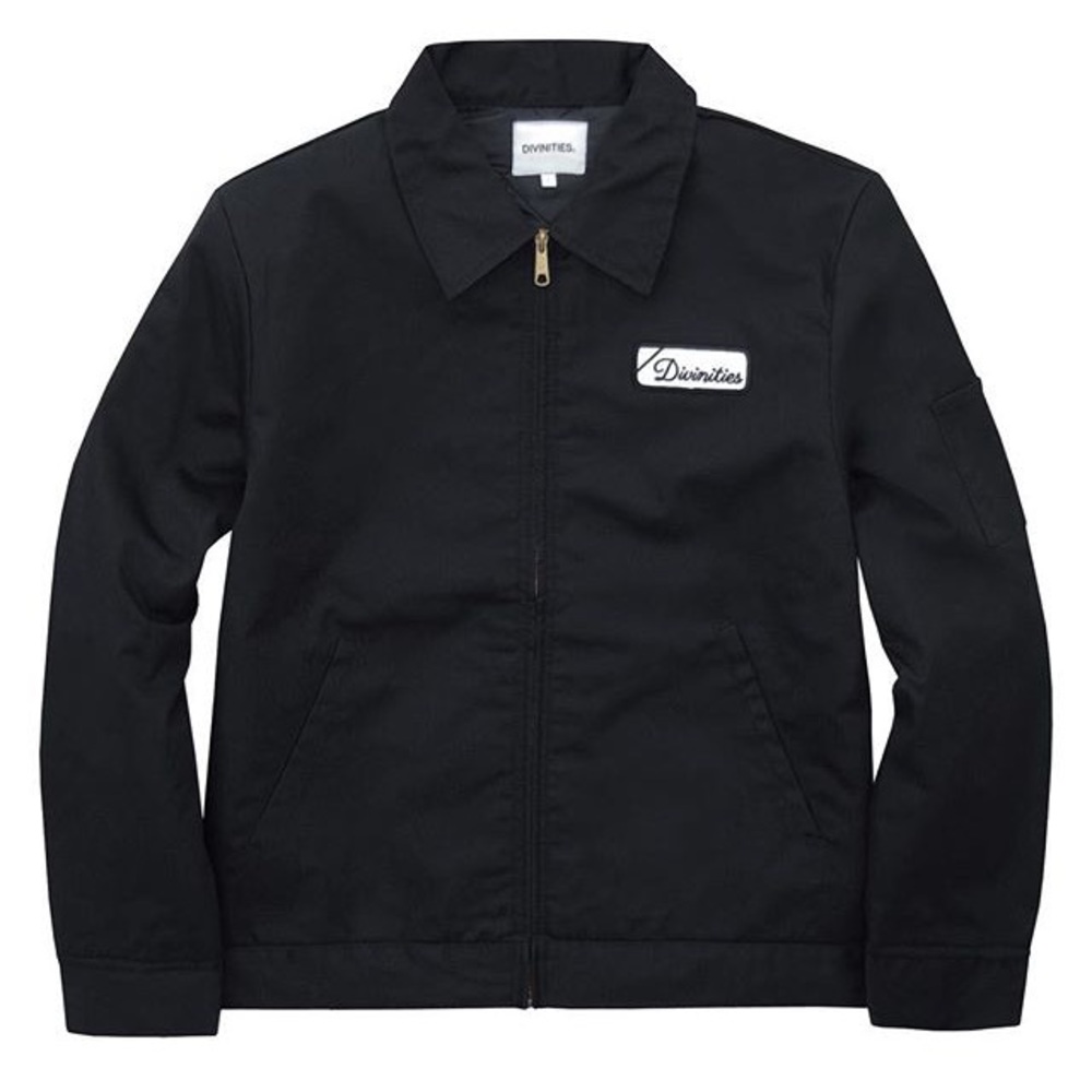 Divinities x Dickies black coach jacket embroider